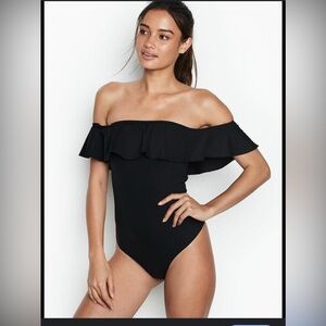 Victoria’s Secret bathing suit slimming double layer off shoulder